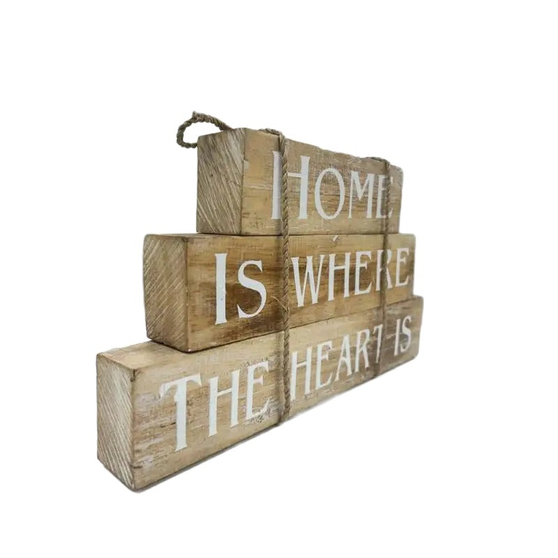 Handcrafted Home Heart Sign Decor / Wall Art 17cm - Image 2