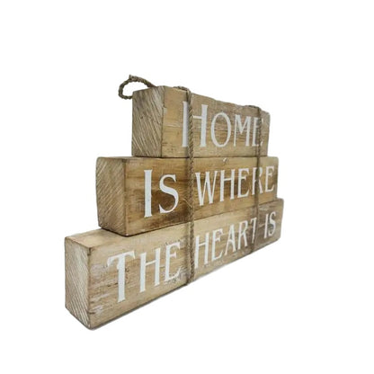 Handcrafted Home Heart Sign Decor / Wall Art 17cm - Image 2