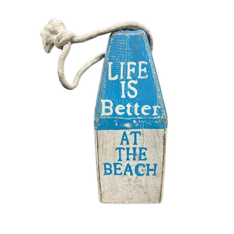 Handcrafted Aqua Blue House Door Stop 30cm