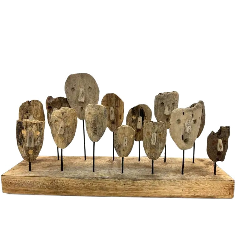 Handcrafted Mask Faces Figurines 60cm