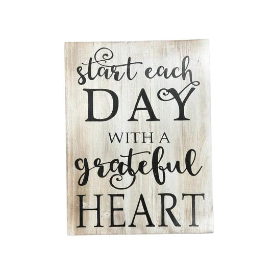 Grateful Heart Wall Art 30cm