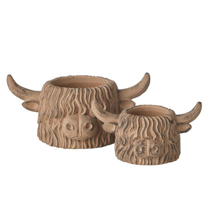 Hamish Highland Cow Planter Large 23.5 x 15.5 x 11 cm