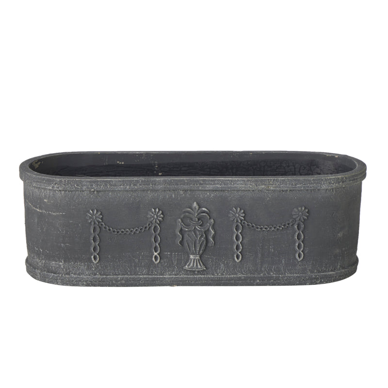 Noir Rectangular Planter Large 39.5 x 14.5 x 12.5 cm