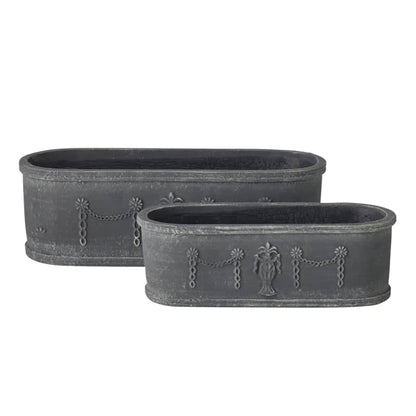 Noir Rectangular Planter Large 39.5 x 14.5 x 12.5 cm