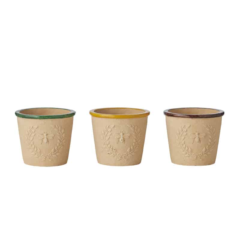 S/3 Bee-Kind Asst Pots 14.5 x 14.5 x 12.5 cm