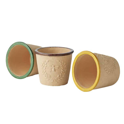 S/3 Bee-Kind Asst Pots 14.5 x 14.5 x 12.5 cm