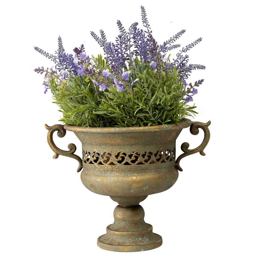 Aged French-Style Urn w/ Handles 32x24cm - Image 2