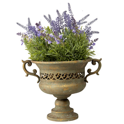 Aged French-Style Urn w/ Handles 32x24cm - Image 2