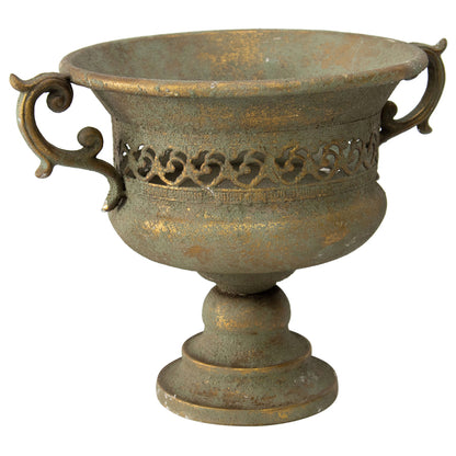 Aged French-Style Urn w/ Handles 32x24cm - Image 4