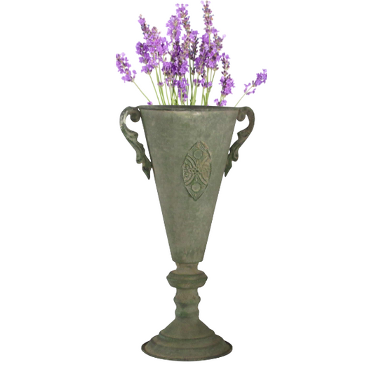 Tuscan Embossed Flute Urn w/ Handles 22x40cm - Image 2