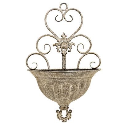 Classic Hanging Wall Planter w Fleur-De-Lis 41cm - Image 2
