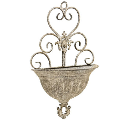 Classic Hanging Wall Planter w Fleur-De-Lis 41cm - Image 3
