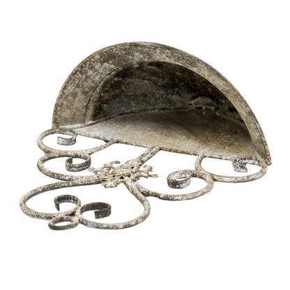 Classic Hanging Wall Planter w Fleur-De-Lis 41cm - Image 4