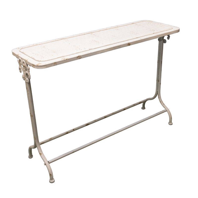 Distressed Finish French Provincial Metal Console Table 110cm - Image 2