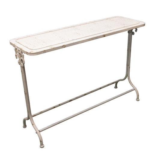Distressed Finish French Provincial Metal Console Table 110cm - Image 2