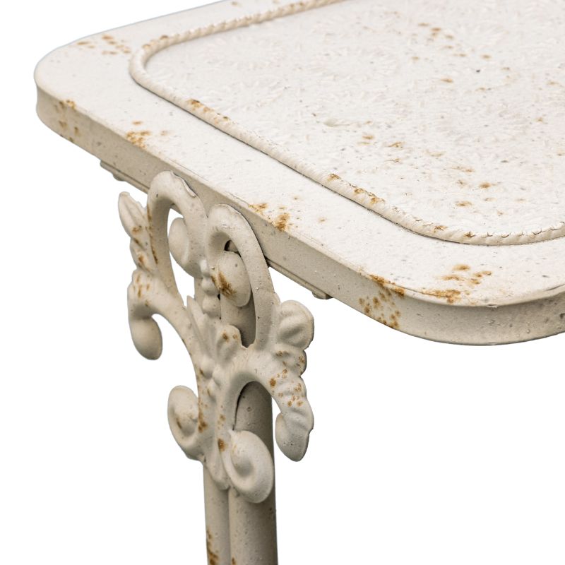 Distressed Finish French Provincial Metal Console Table 110cm - Image 3