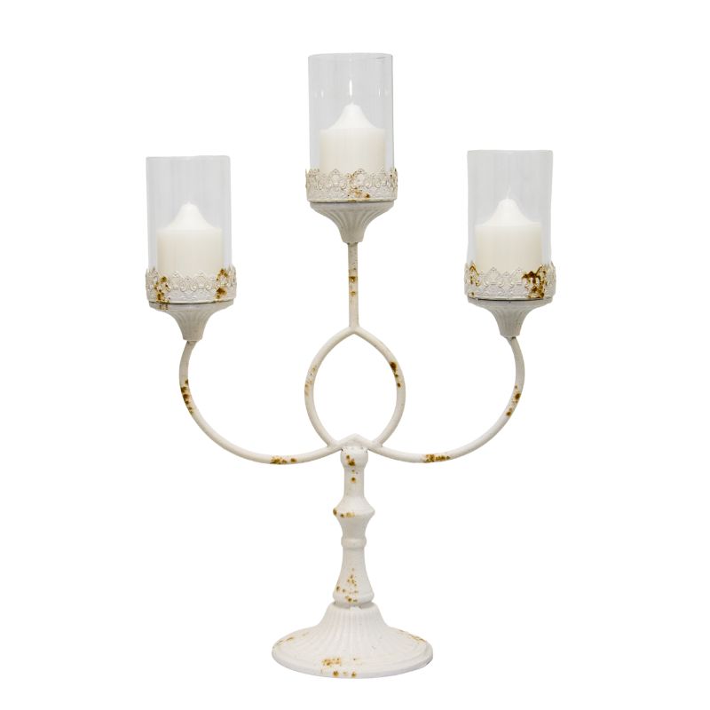French Provincial 3-Pillar Candelabra Centerpiece 64cm