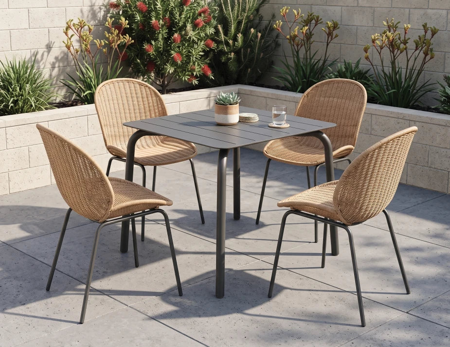 Roku Dining Table 90cm - Outdoor - Charcoal