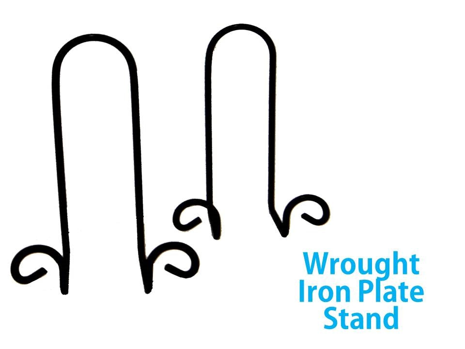 Bulk 24 Black Metal Plate Holder Free Standing 20cm