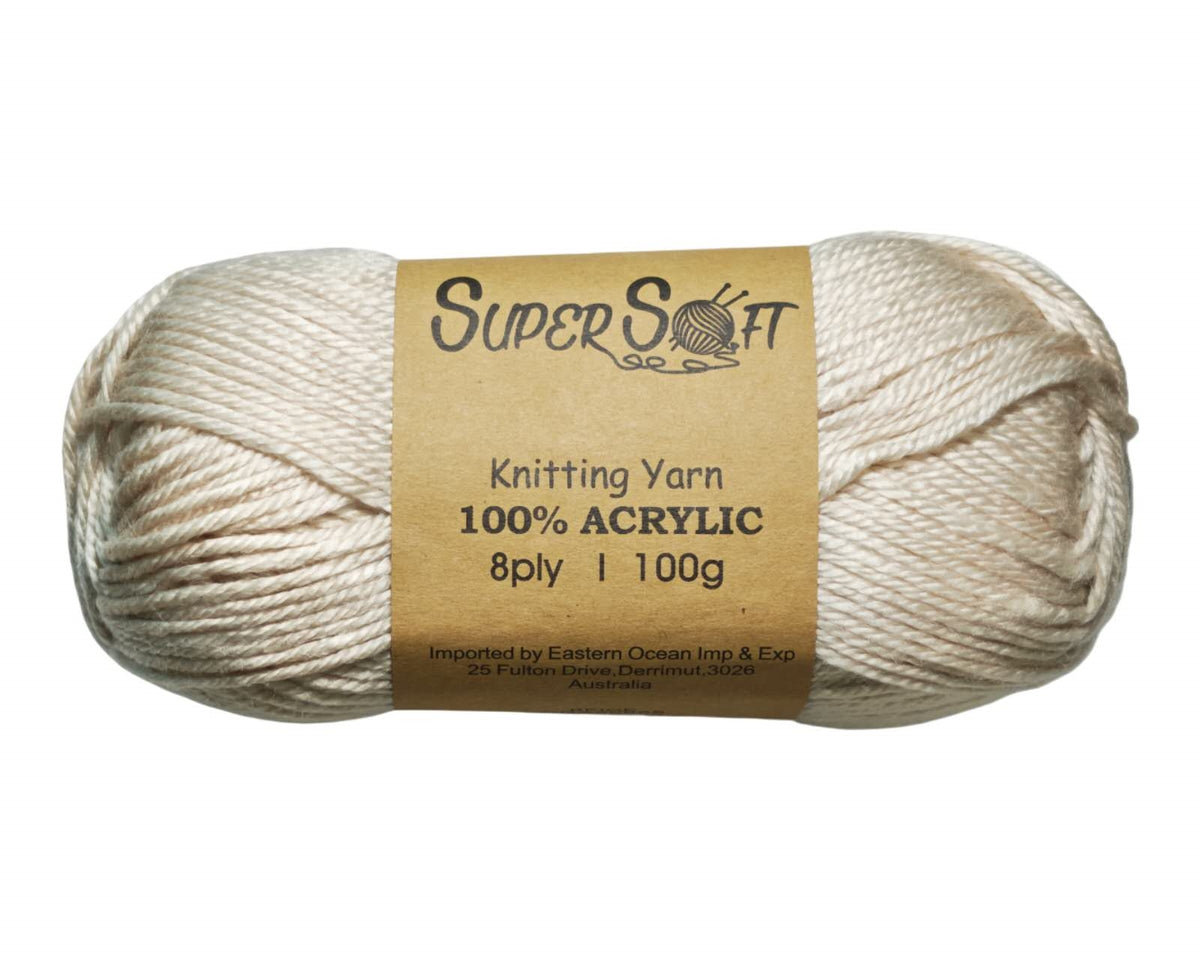 Bulk 12 #11 Beige Super Soft Knitting Yarn 100% Acrylic