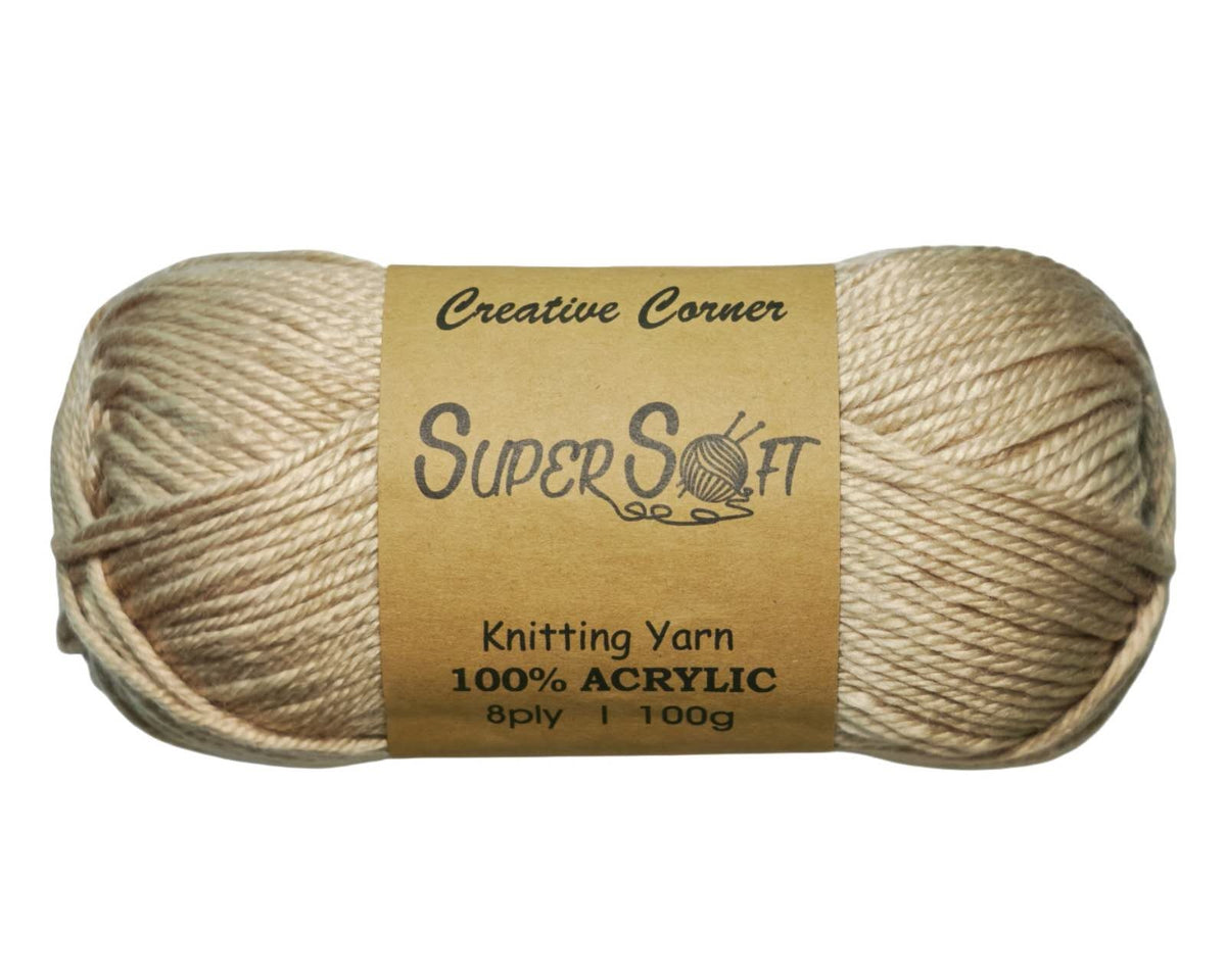 Bulk 12 #21 Fawn Super Soft Knitting Yarn 100% Acrylic