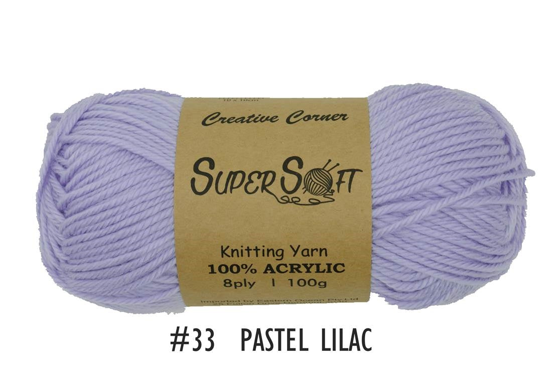 Bulk 12 #33 Pastel Lilac Super Soft Knitting Yarn 100% Acrylic
