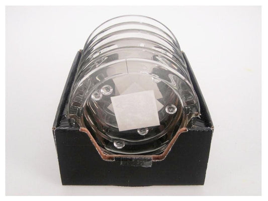 bulk 40 Clear Glass Round Candle Plate 11cm