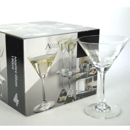 Bulk 6 Martini Glass Set 4 190ml