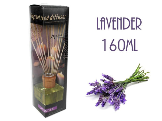 bulk 12 Fragrant Oil Diffuser Lavender 160ml 12 Rattan Sticks