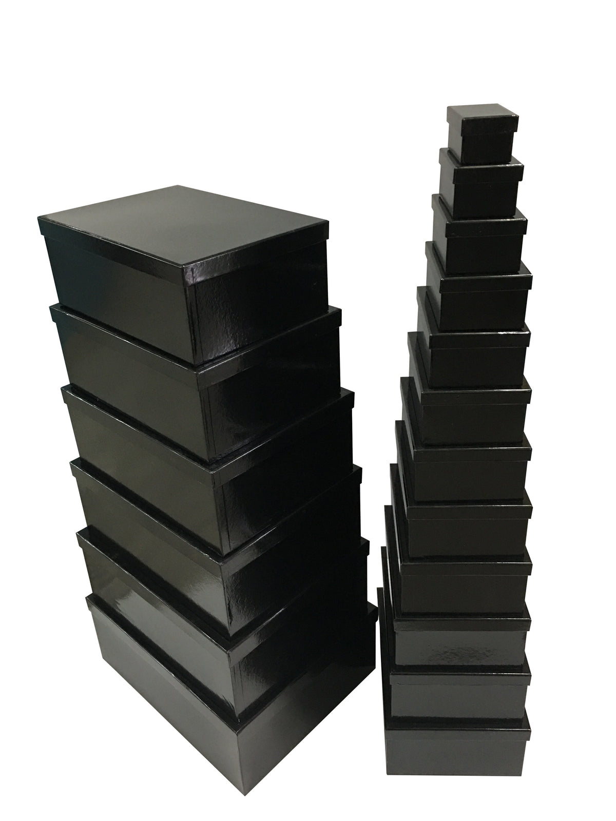 Bulk 2 Gift Box Rec Set Of 18 Black Gloss