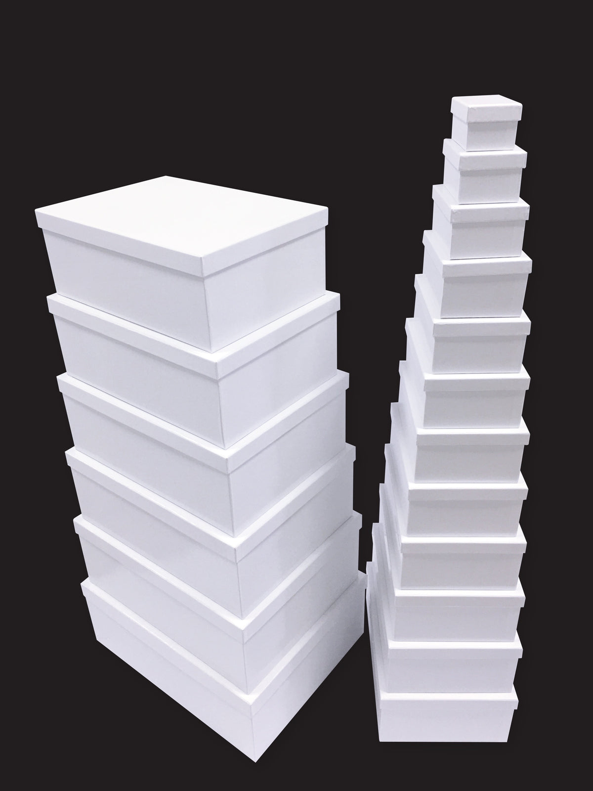 Bulk 2 Gift Box Rec Set Of 18 White Gloss