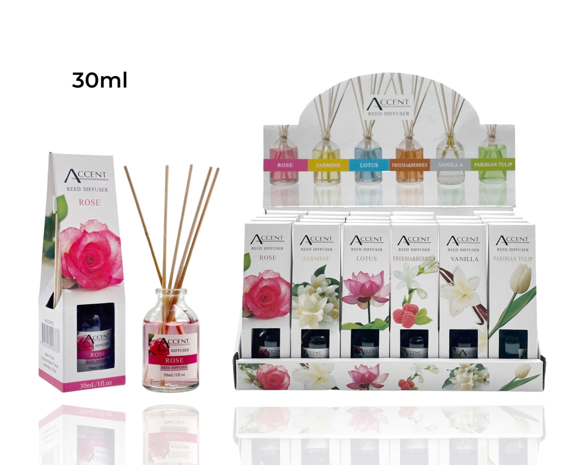 bulk 72 Mini Reed Diffuser 6 Fragrances 30ml