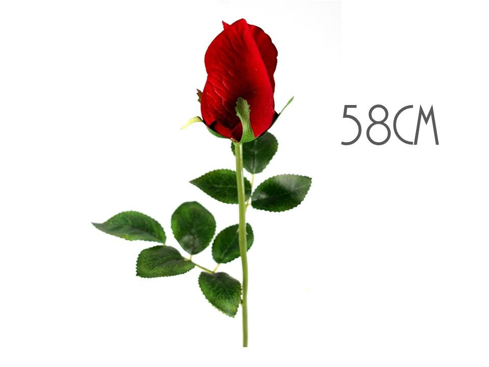 bulk 24 Artificial Single Stem Rose 58cm