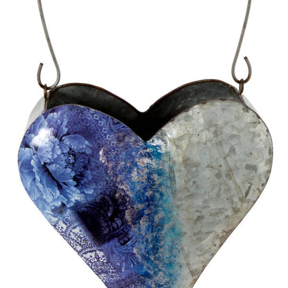 Natures Art' W Blue Heart Hanging Planter 24cm - Image 3