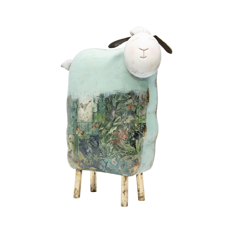Natures Art Dreamy Metal Sheep Statue 33cm