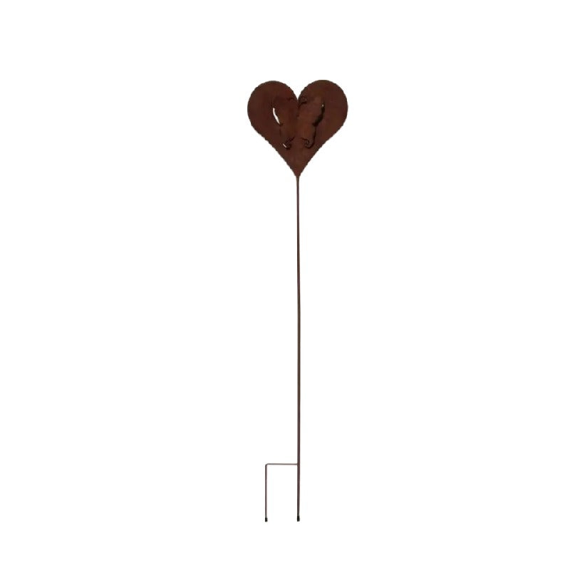 Heart W 3D Butterfly Cut Out Garden Stake 116cm
