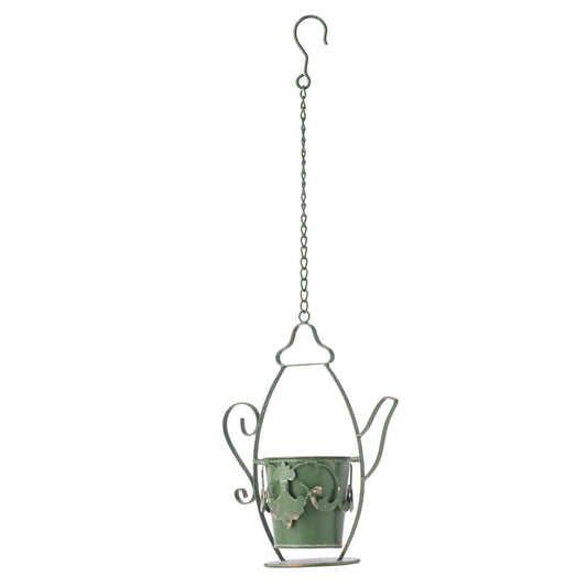 Hanging Teapot Planter w/Chain 27.5x12.5x34.70cm