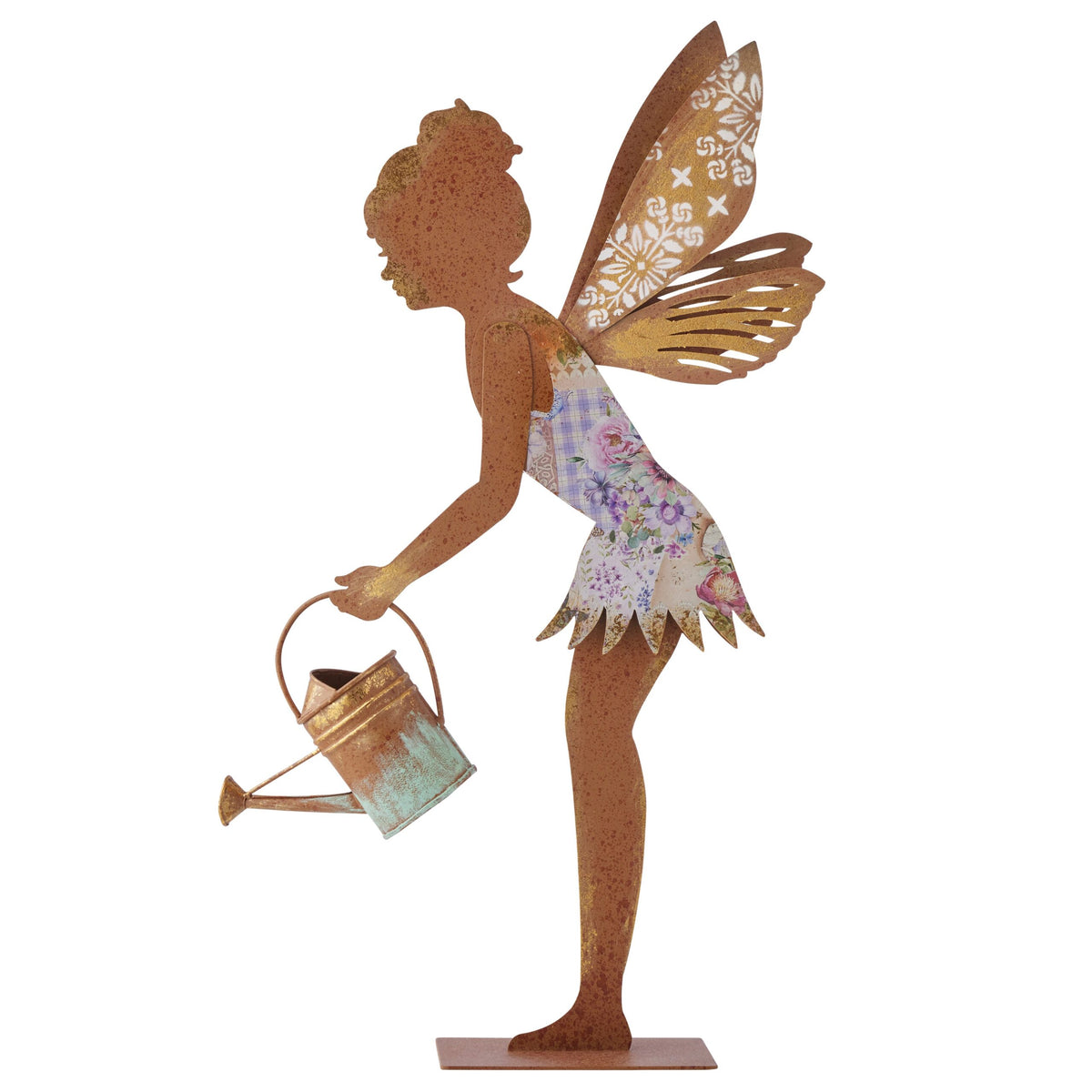 Laser Cut Fairy W Watering Can On Base 62cm