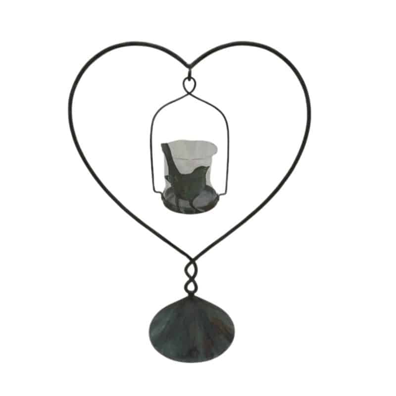 Heart On Base w Floating Candle 45cm