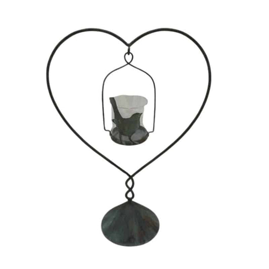 Heart On Base w Floating Candle 45cm
