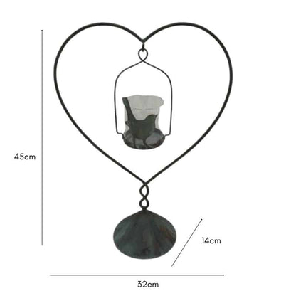 Heart On Base w Floating Candle 45cm - Image 2