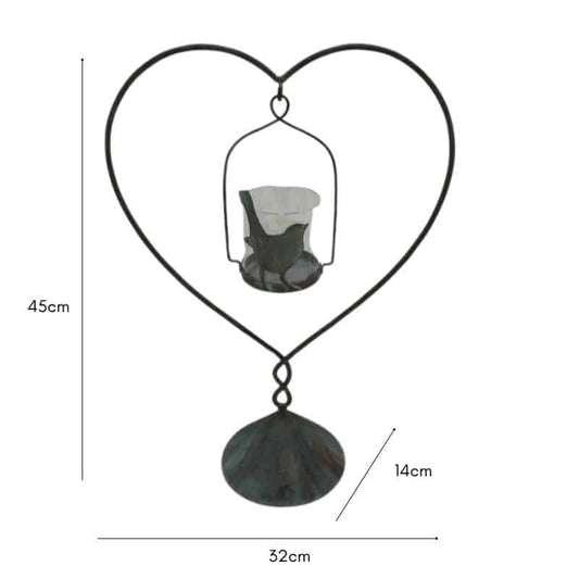Heart On Base w Floating Candle 45cm - Image 2