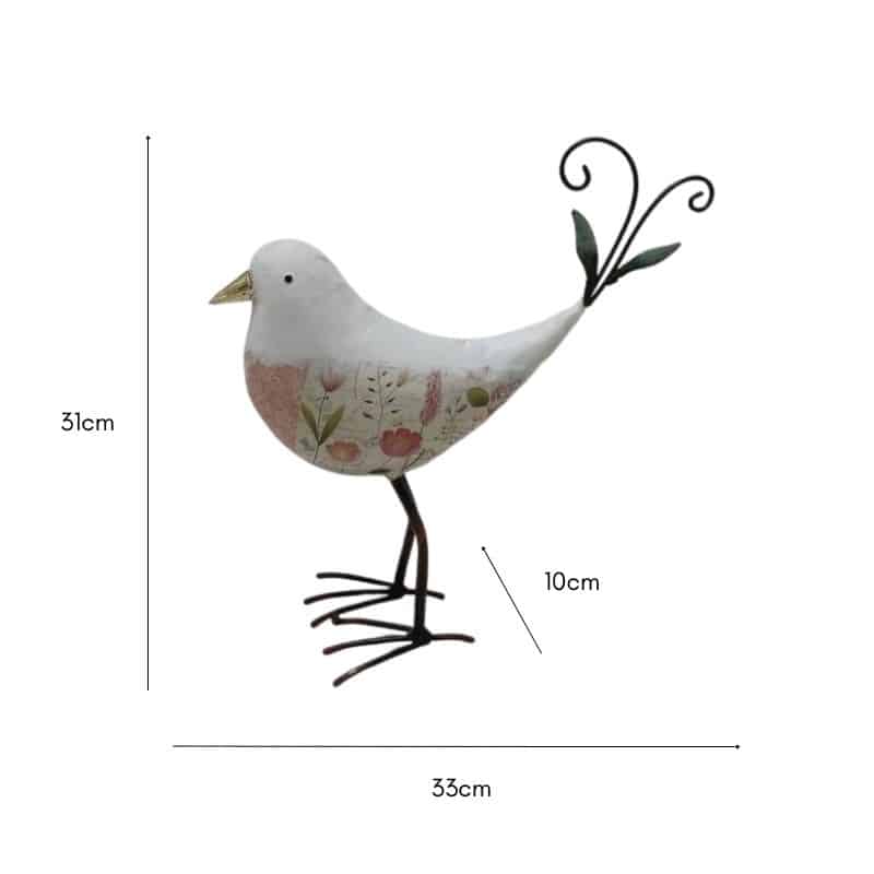 Glamorous Bird w Floral 33cm - Image 2