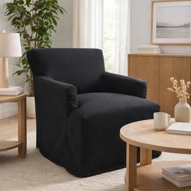 Nantucket Armchair Black with Slipcover