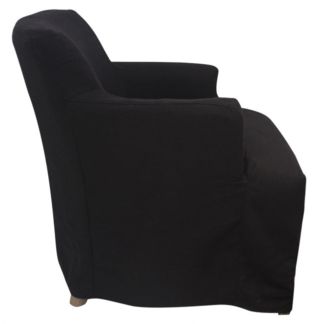 Nantucket Armchair Black with Slipcover