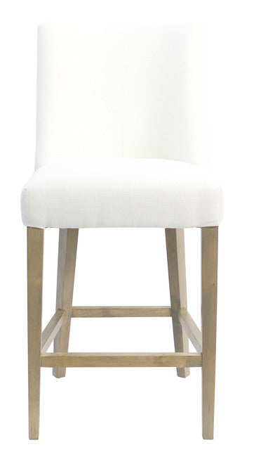 Ophelia Barstool White with Chrome Ring