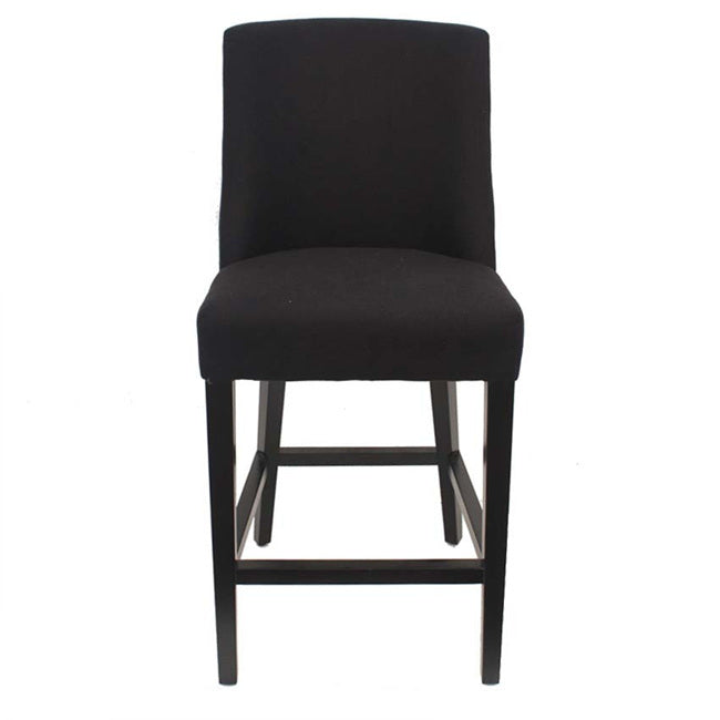 Ophelia Tall Barstool Black with Chrome Ring