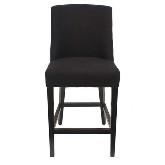 Ophelia Tall Barstool Black with Chrome Ring