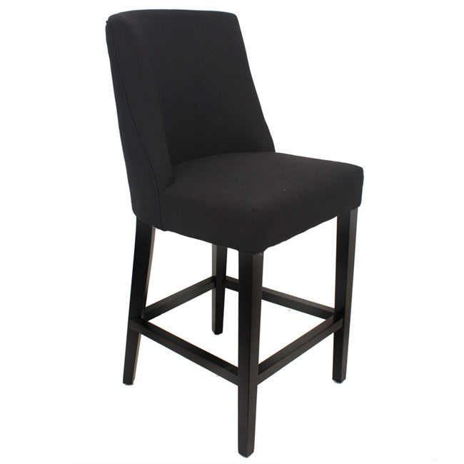 Ophelia Tall Barstool Black with Chrome Ring