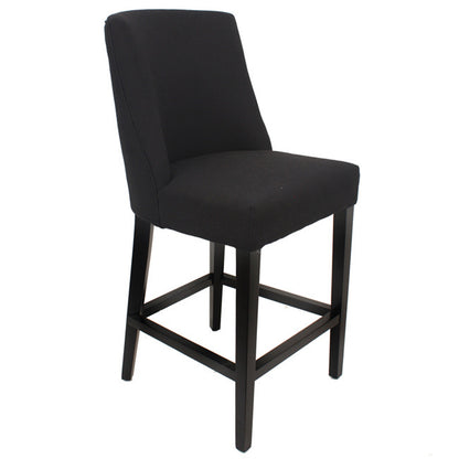 Ophelia Tall Barstool Black with Chrome Ring
